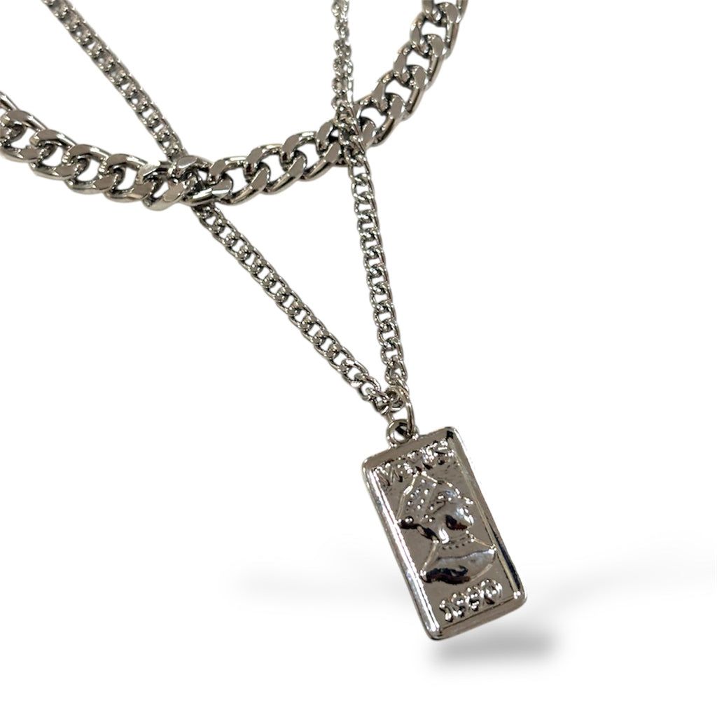 Stacked Chains with Statement Pendant for Men