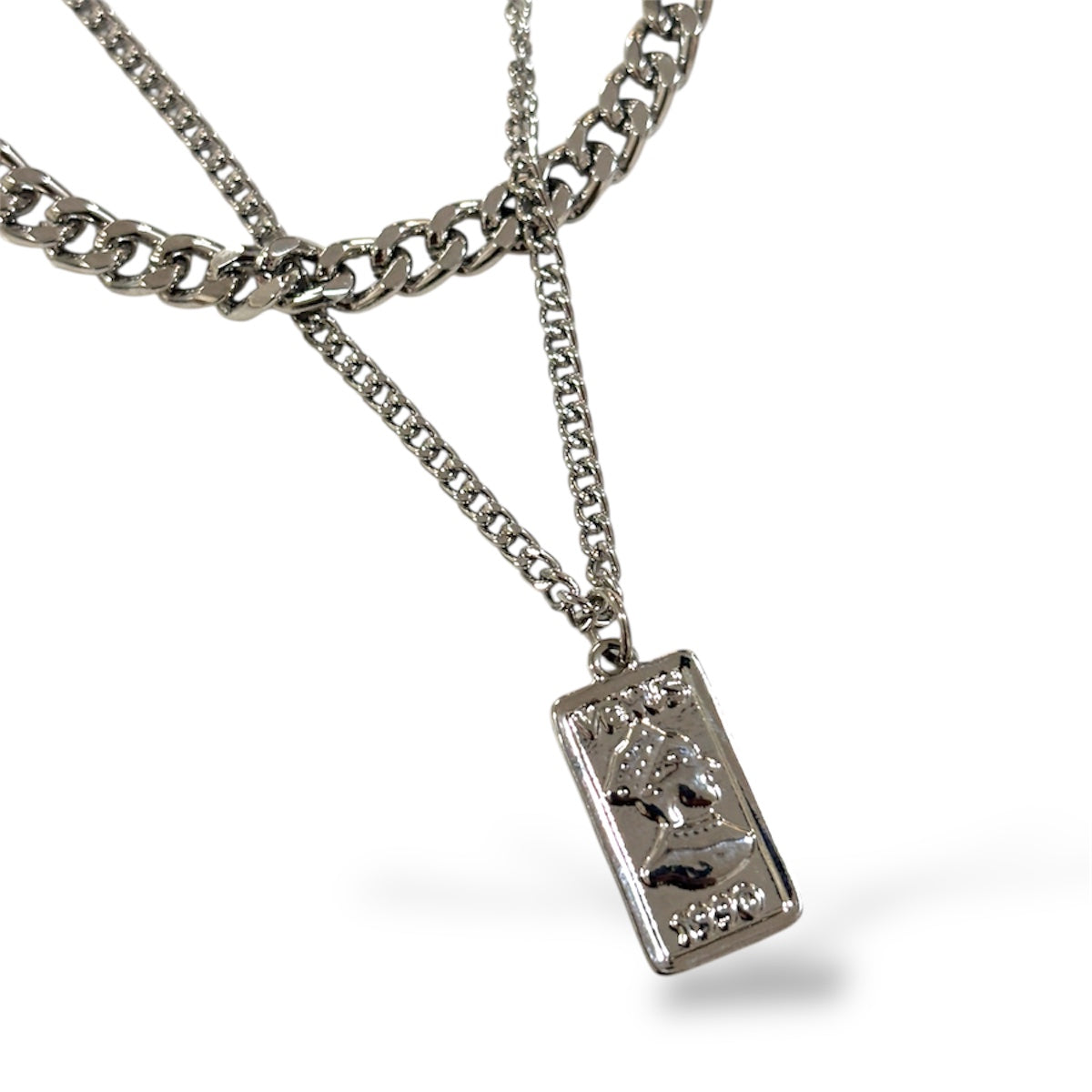 Stacked Chains with Statement Pendant for Men