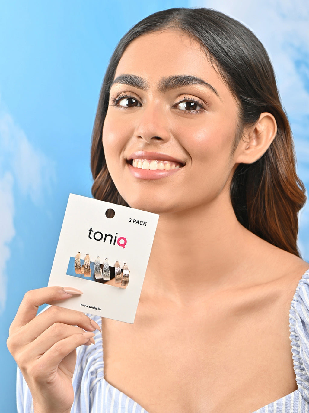 Metal Mood Trio: Gold & Silver Half Hoops Set