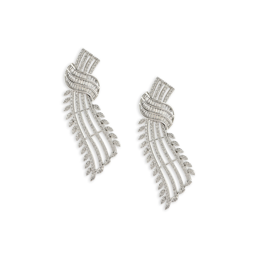 Winged Radiance Statement Drop Earring