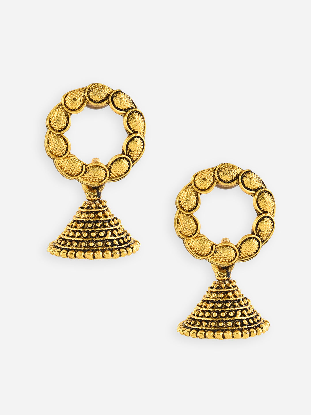 Contemporary Gold Drop Earrings