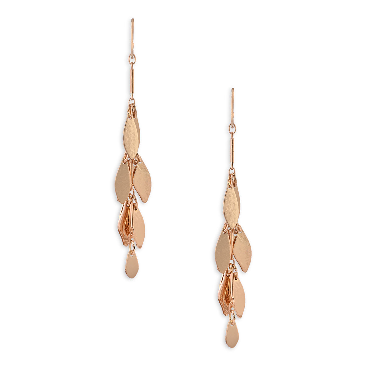 Golden Leaf Drop Earrings