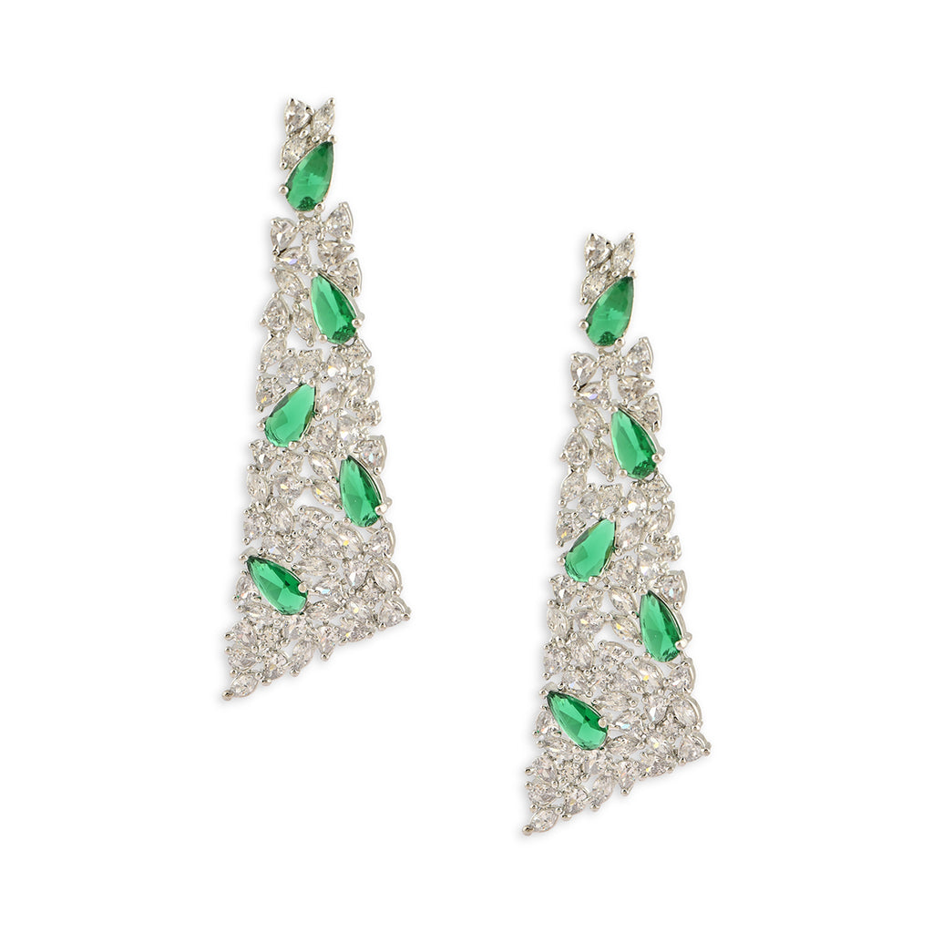 Handcrafted Emerald Spire Drop Earring