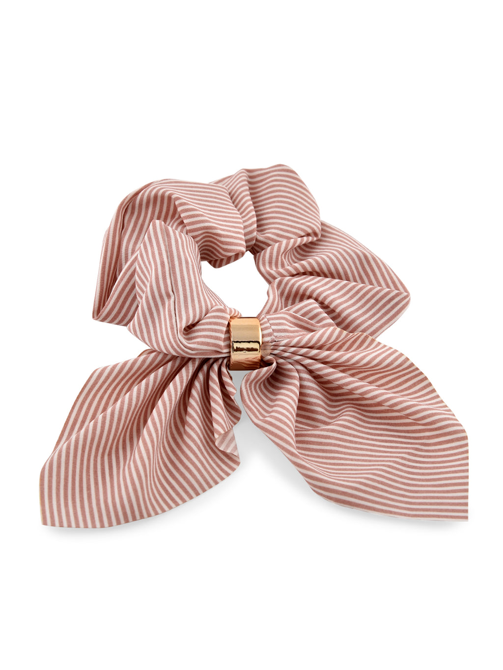Striped Bow Hair Scrunchies Set of 2