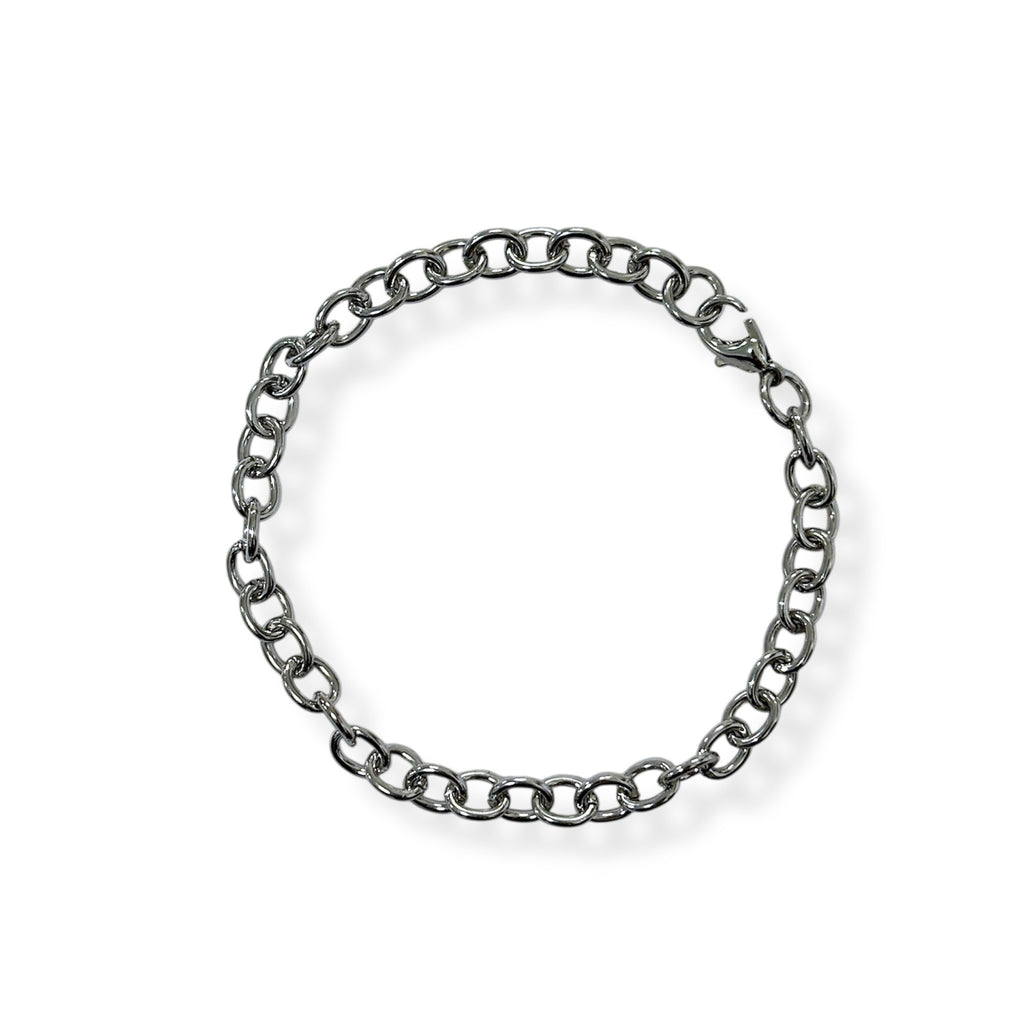 Dual-Link Silver Men’s Chain Bracelet Set