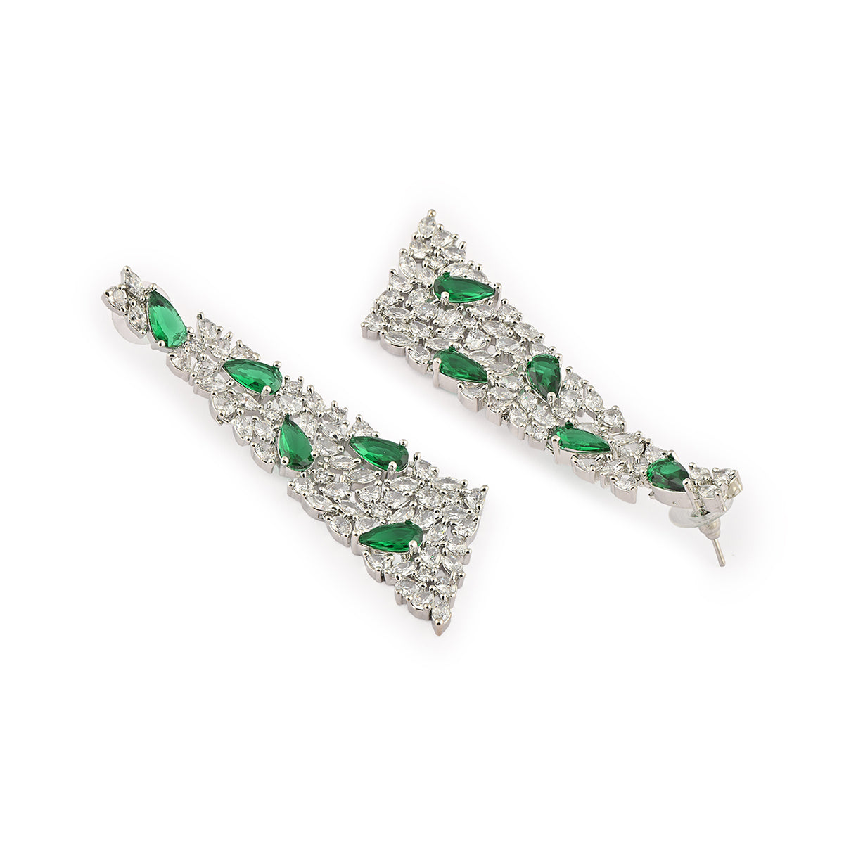 Handcrafted Emerald Spire Drop Earring