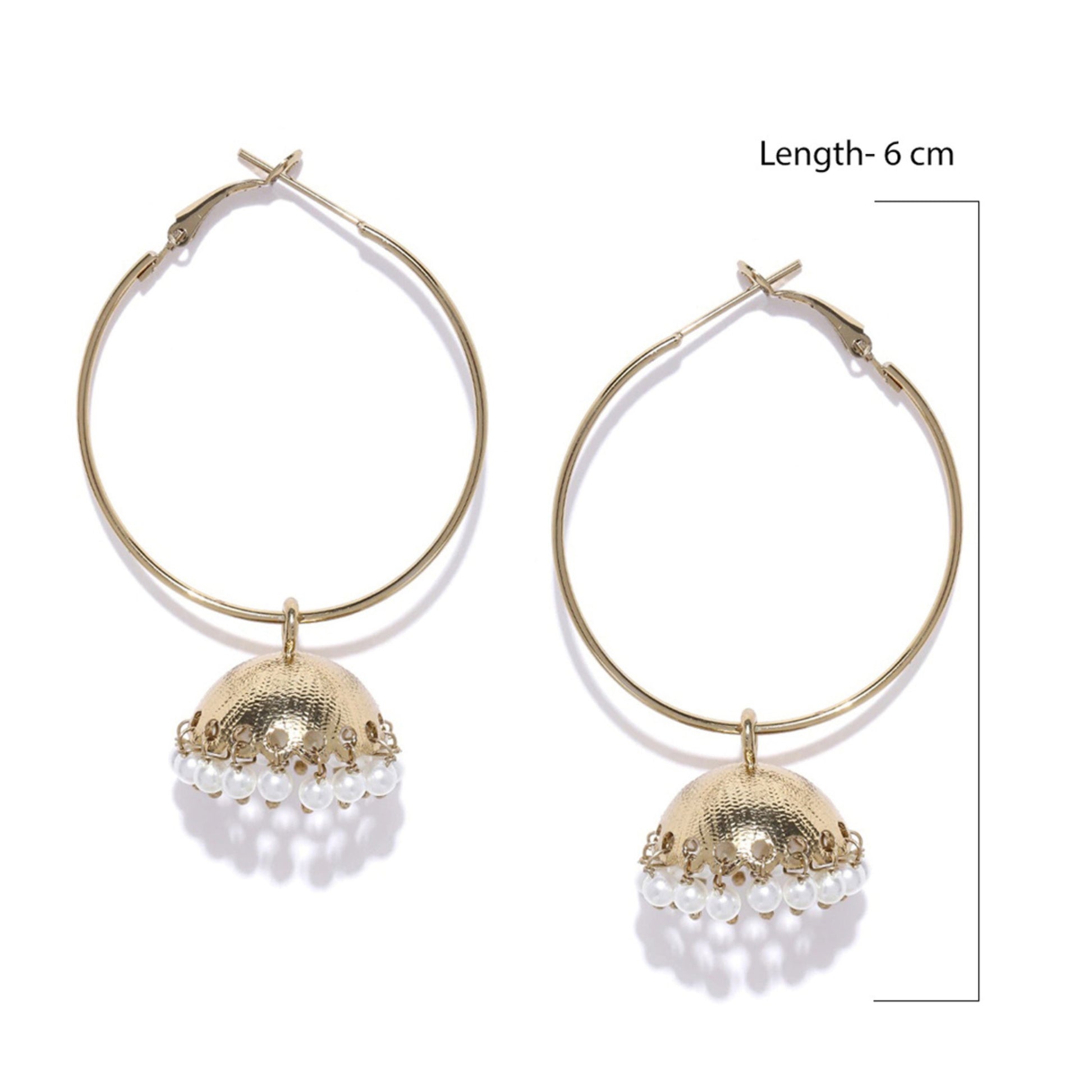 Sculpted Off White Jhumka Earrings