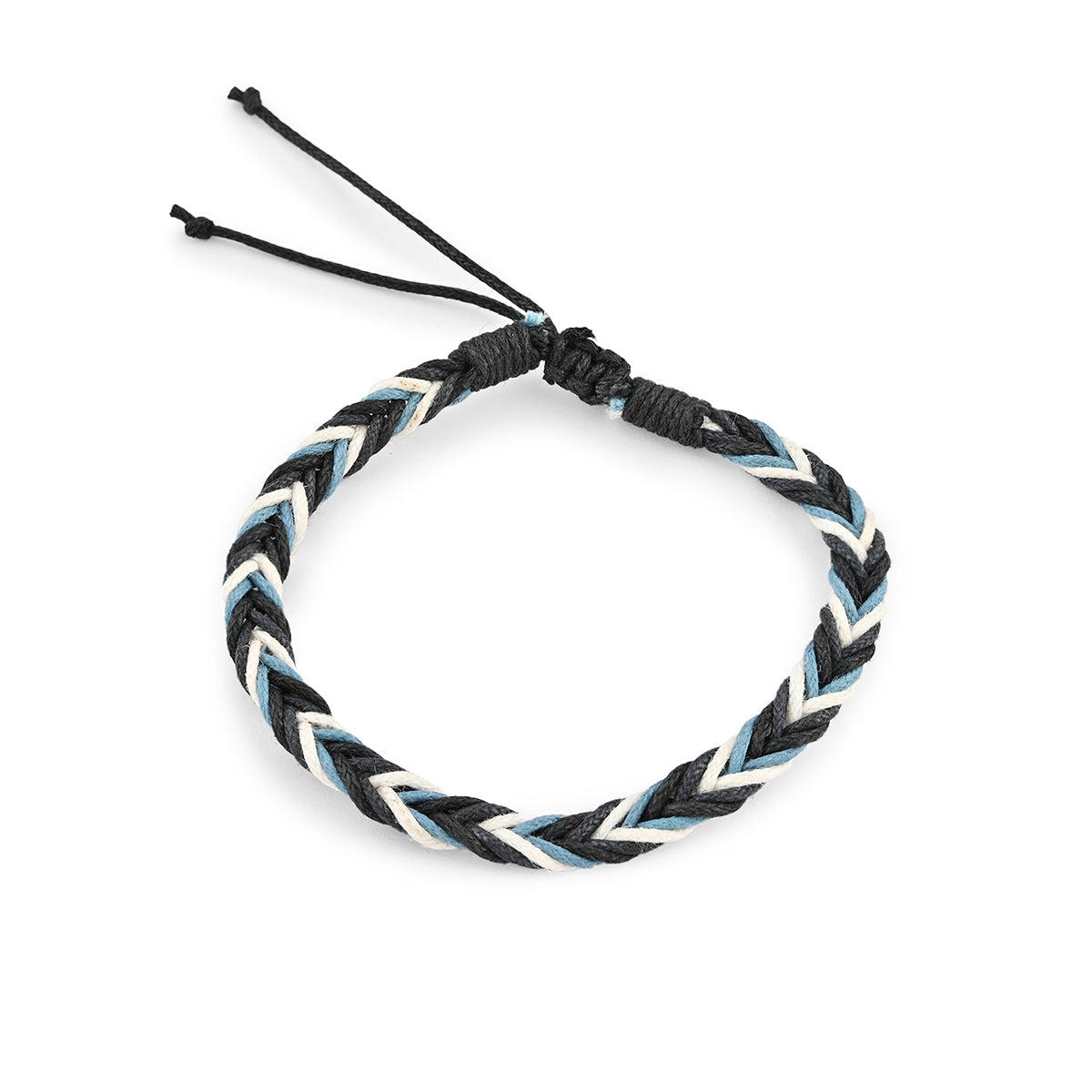 Ocean Blue Beaded & Braided Men's Bracelet Set of 4