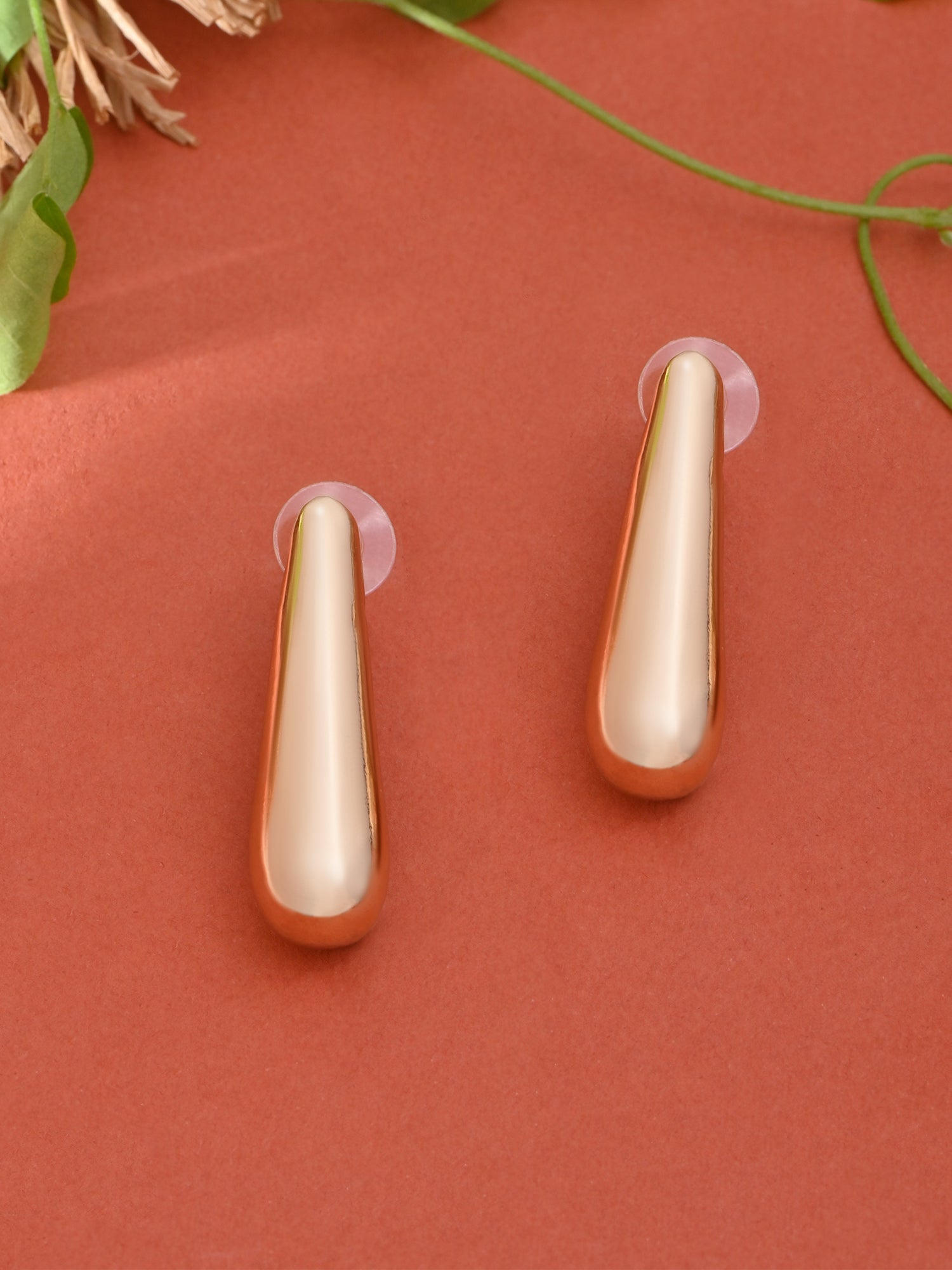 Modern Gold Freeform Stud Earrings