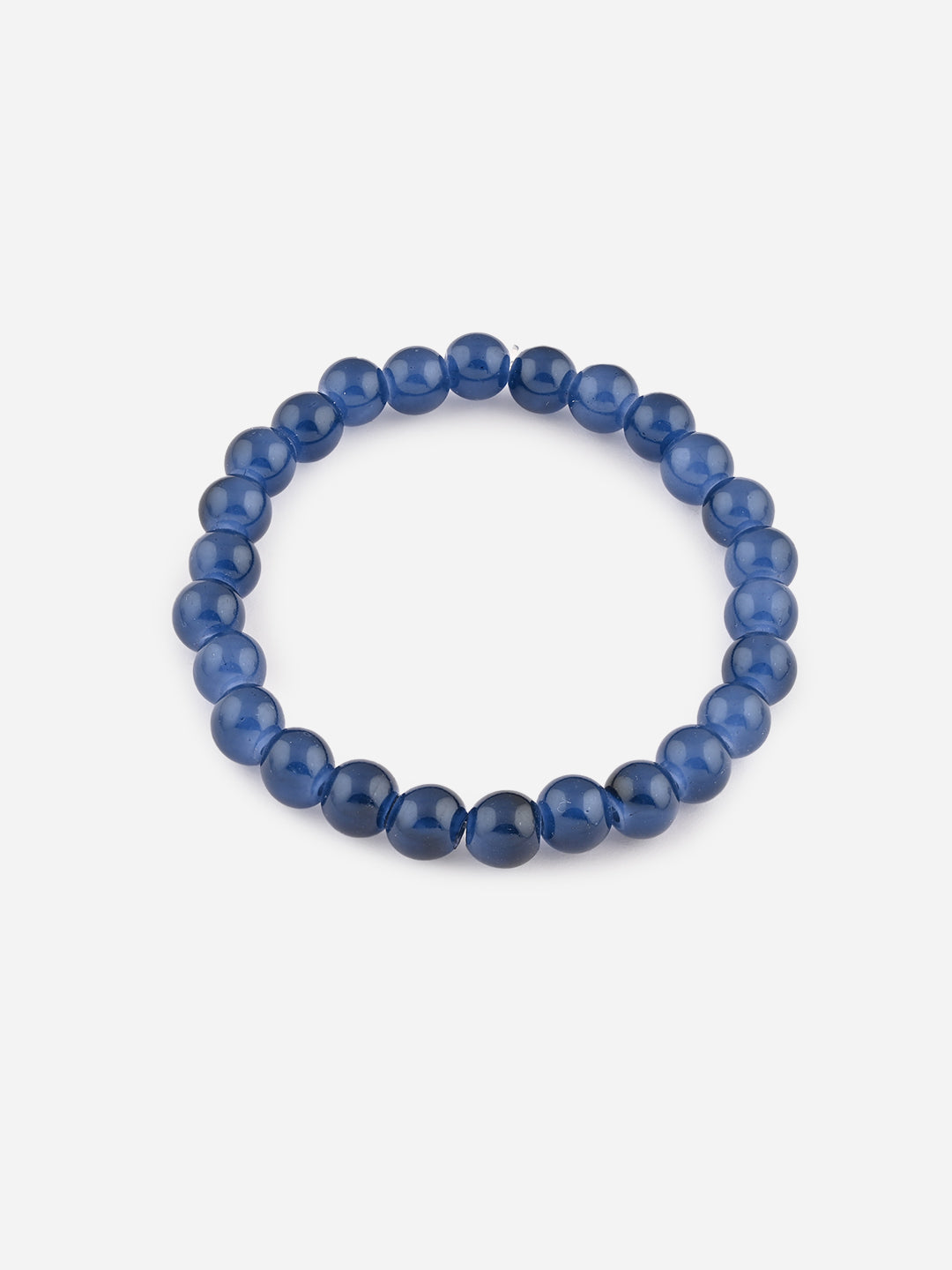 Set of 3 Blue & Black Beaded Bracelet Set