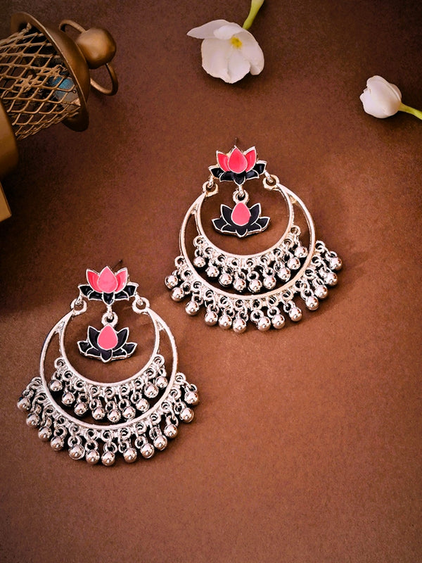 Heritage Lotus Chandbali Earrings
