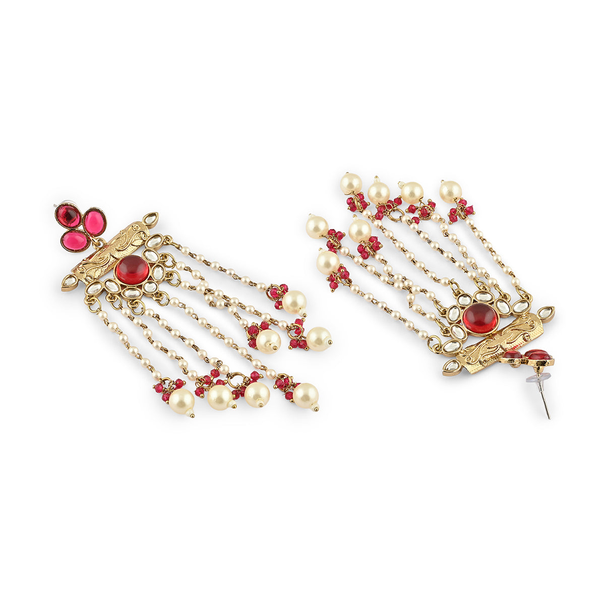 Handcrafted Sterling White Floral Drop Earrings