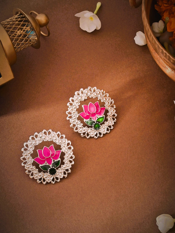 Heritage Lotus Stud Earrings