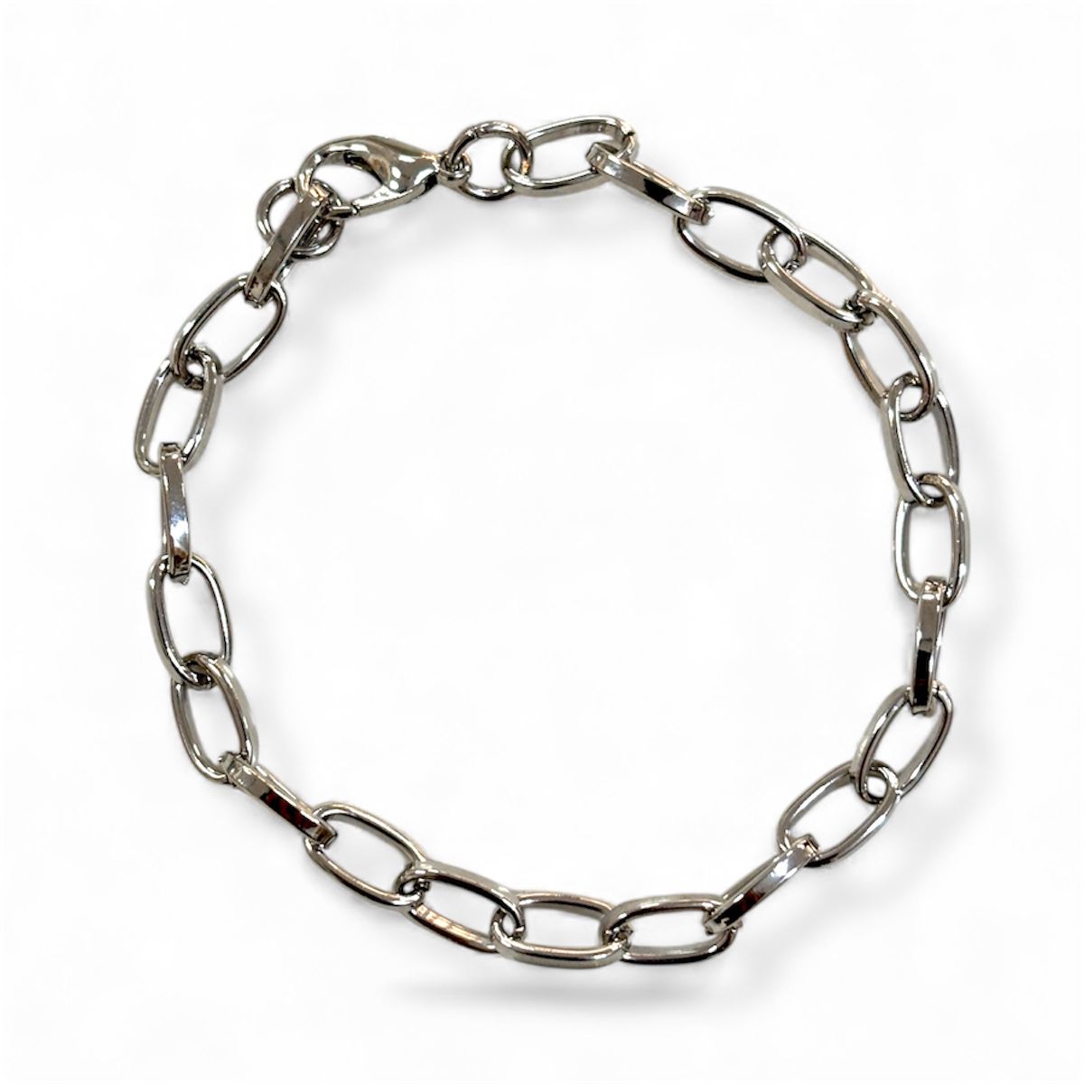 Silver Chain Dual Bracelet Set of 2