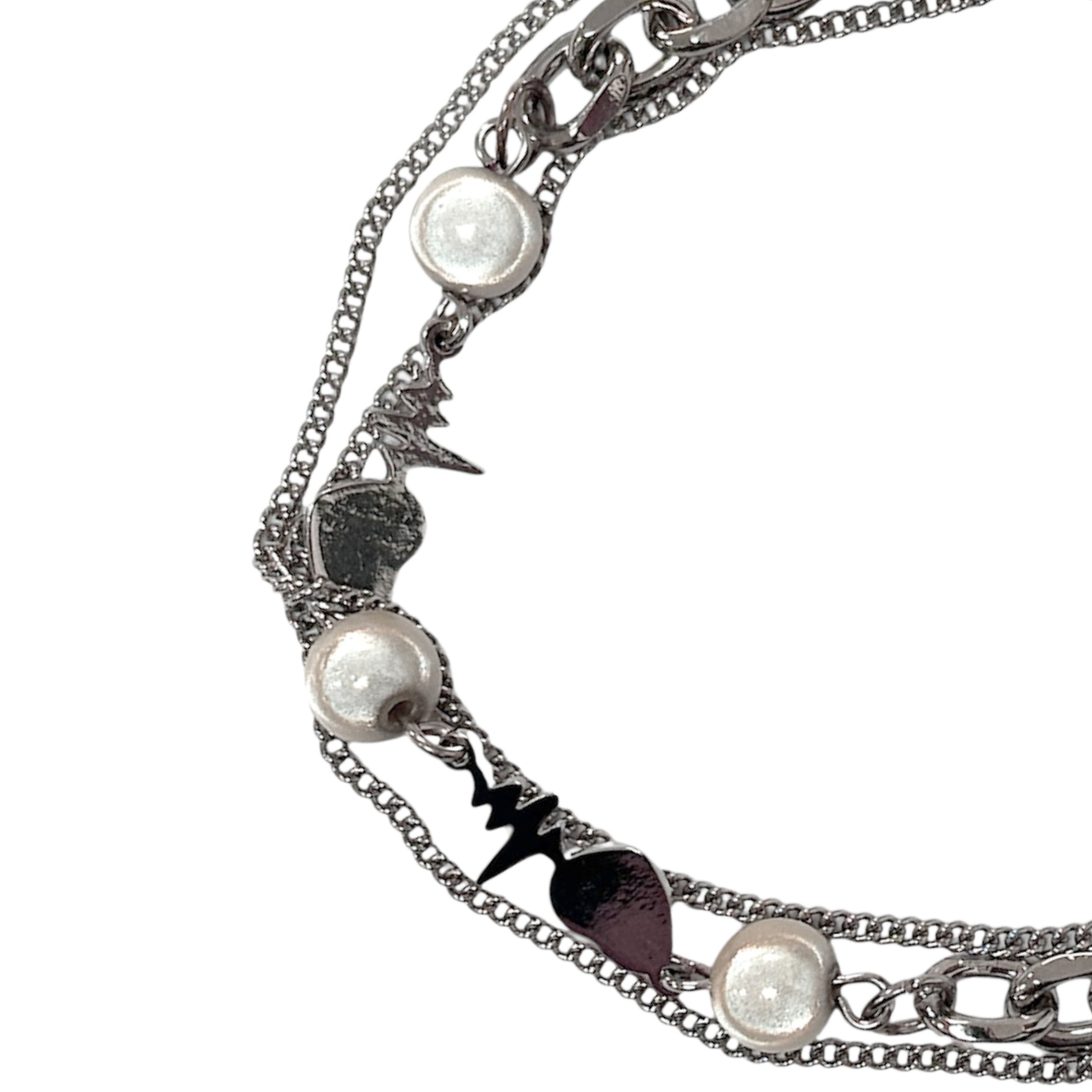 Dual-Link Silver Men’s Chain Bracelet Set