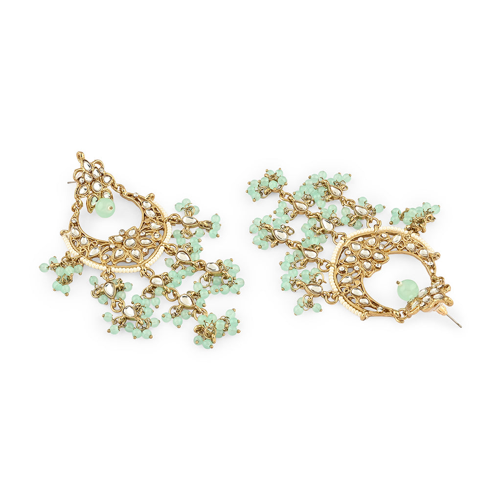 Festive Kundan Drop Chandbali Earring