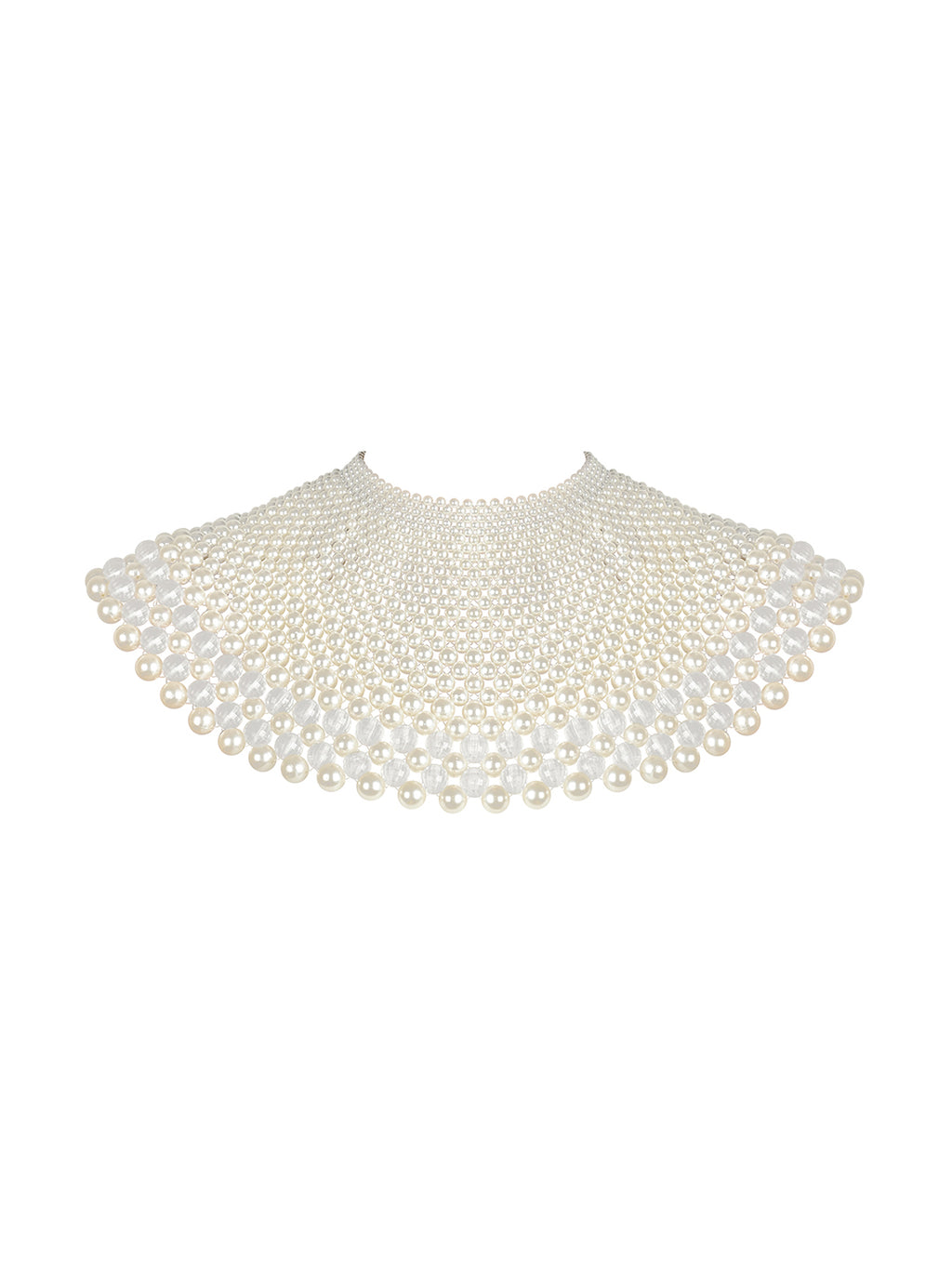 Goddess Pearl Wrap Around Cape Necklace