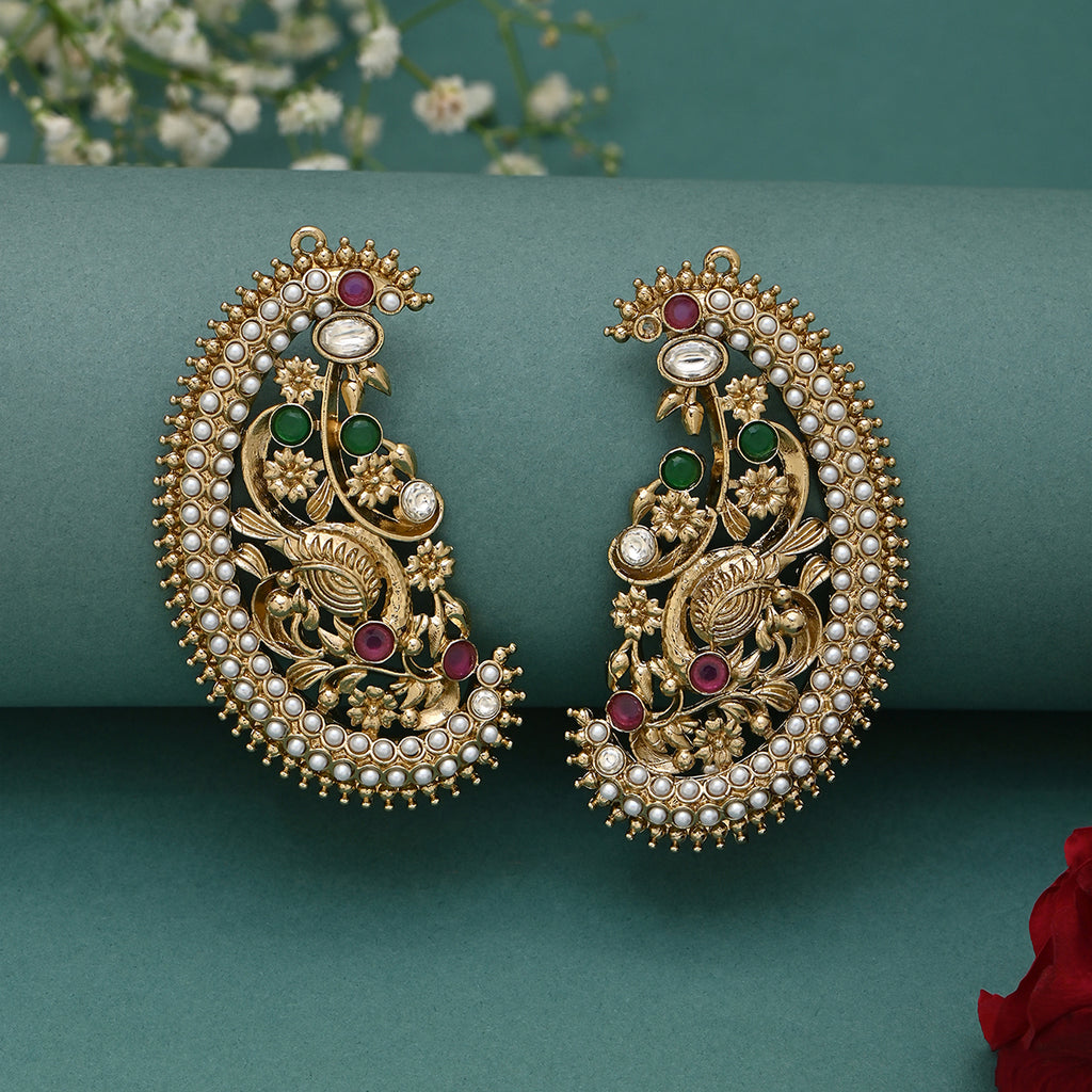 Rajwada Heritage Paisley Statement Earrings