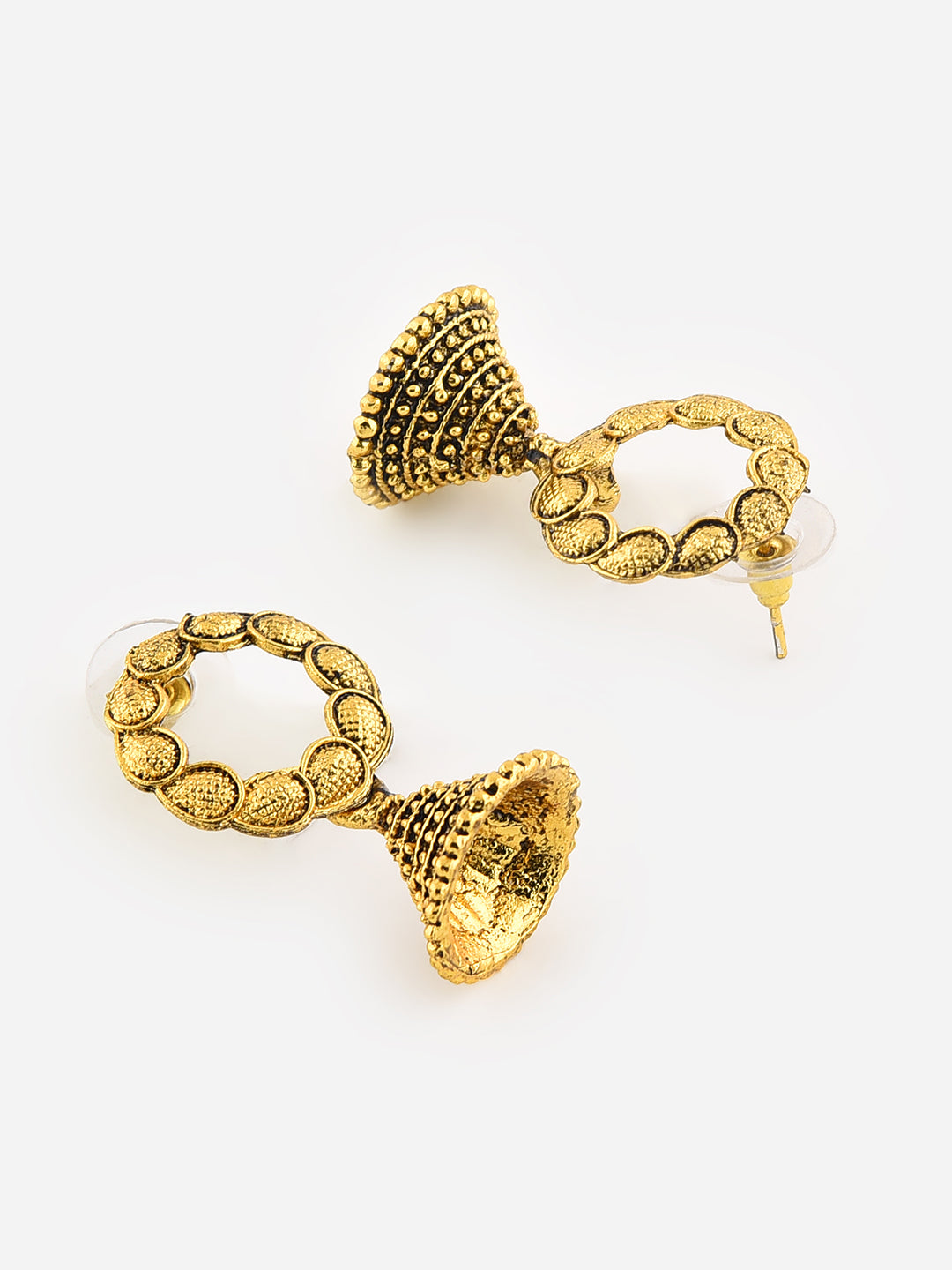 Contemporary Gold Drop Earrings