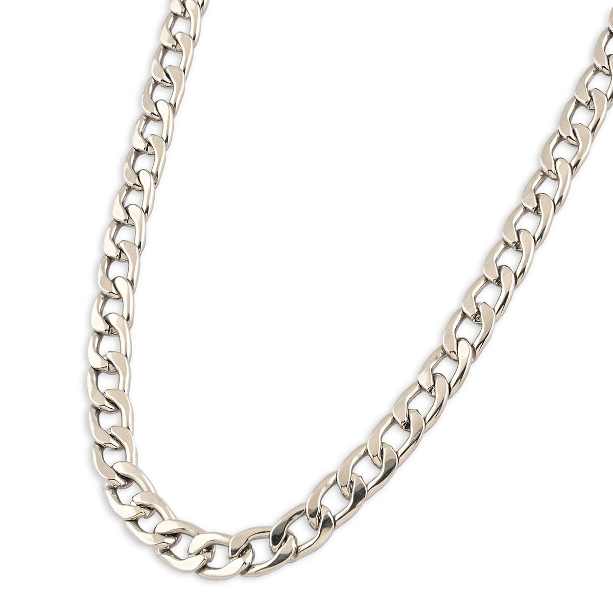 Men's Silver-Tone Cuban Link Chain