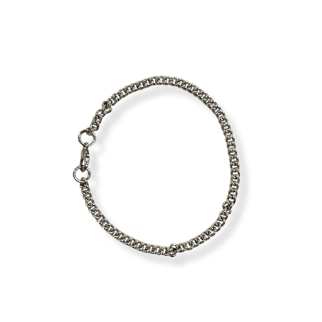 Silver Chain Dual Bracelet Set of 2