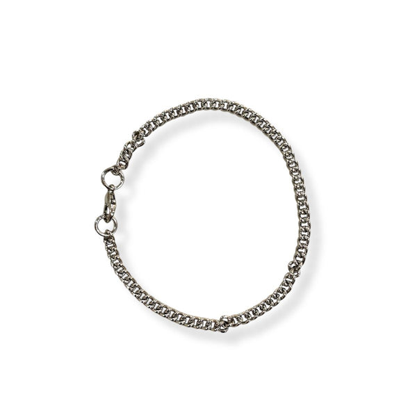 Silver Chain Dual Bracelet Set of 2