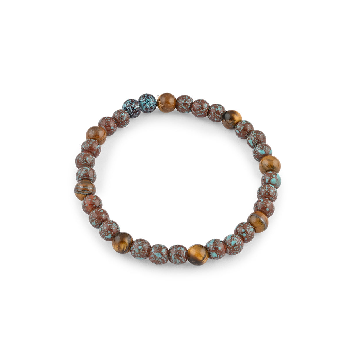 Boho Striped & Speckled Bead Bracelet Set of 4