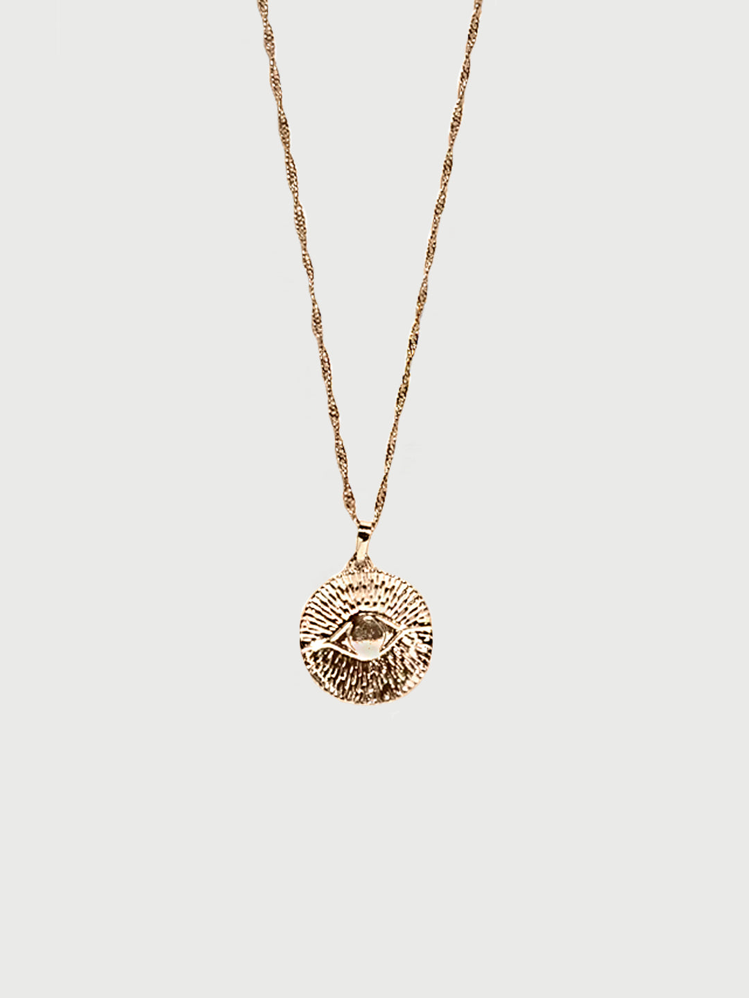Tactile Evil Eye Pendant Necklace