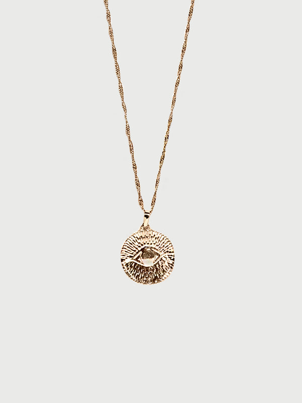 Tactile Evil Eye Pendant Necklace
