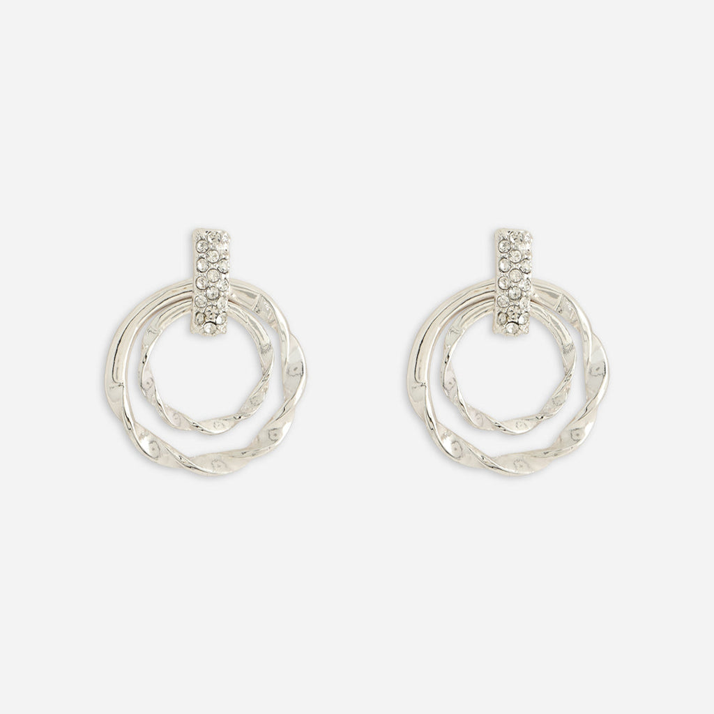 Graceful Ring Cascade CZ Drop Earrings