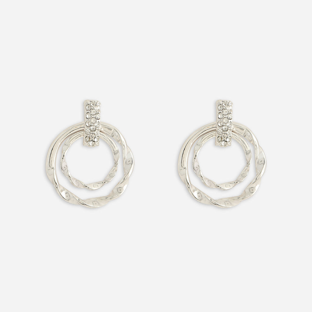 Graceful Ring Cascade CZ Drop Earrings