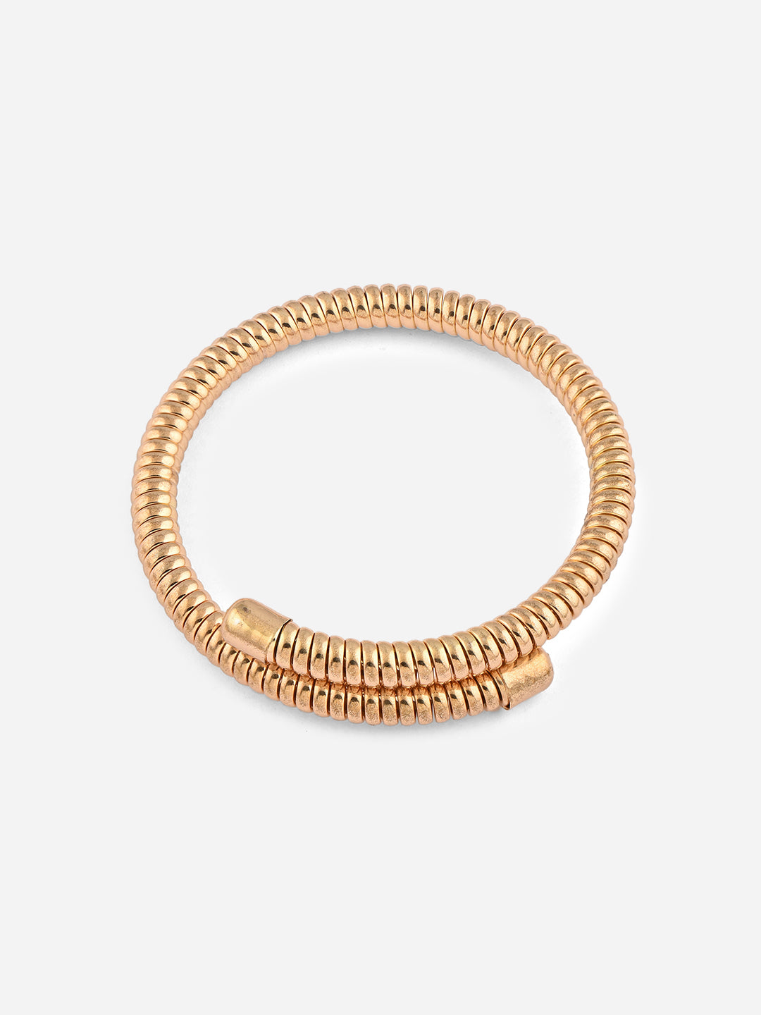Double Up Gold-Plated Bangle-Style Bracelet