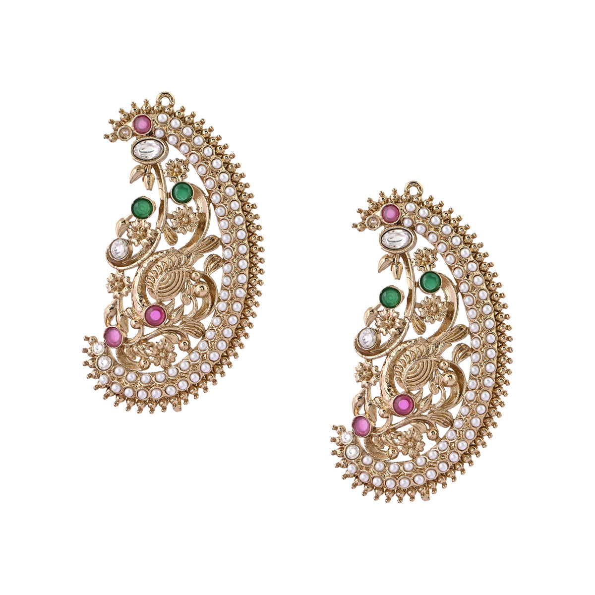 Rajwada Heritage Paisley Statement Earrings