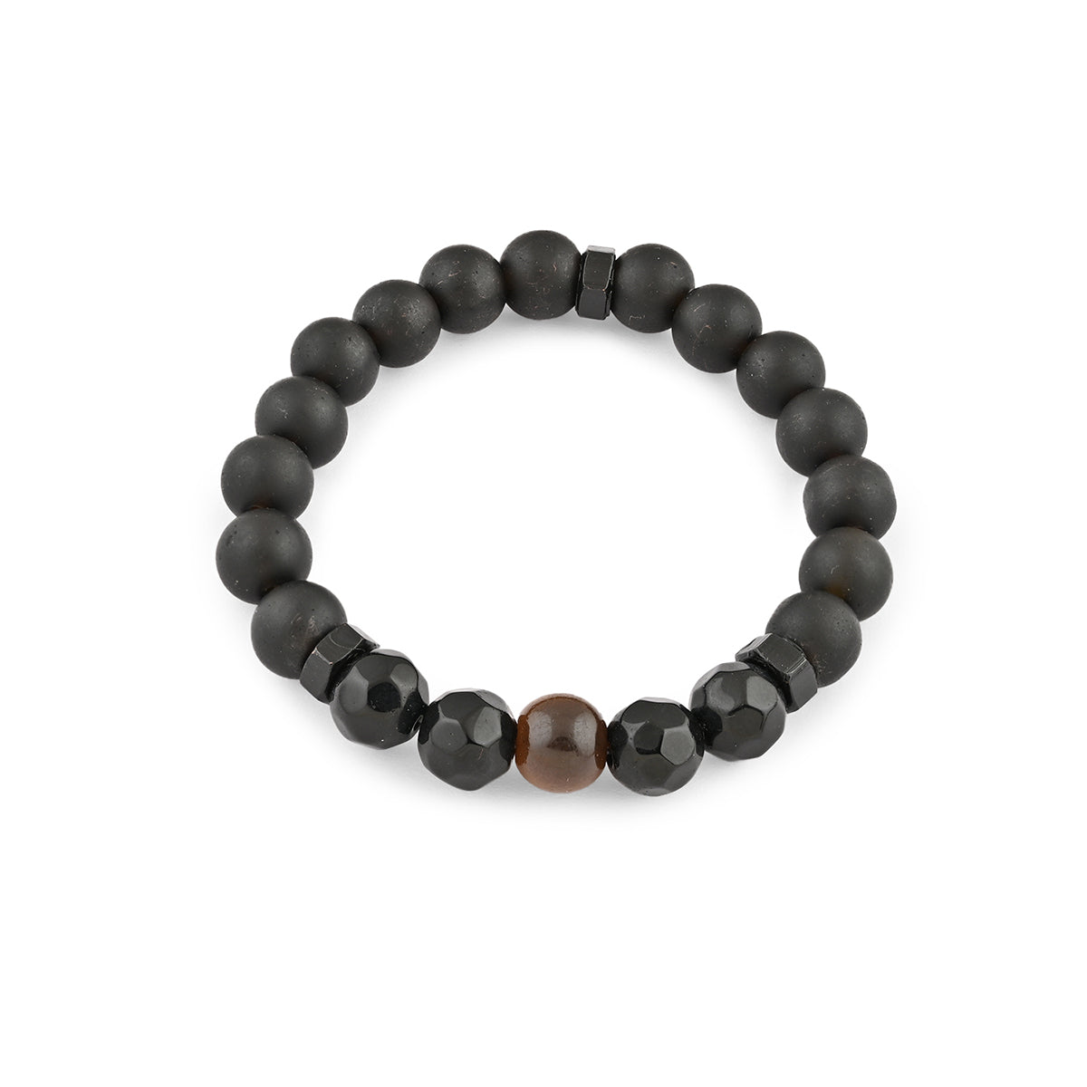 Set Of 3 Textured & Beaded Bracelet Set
