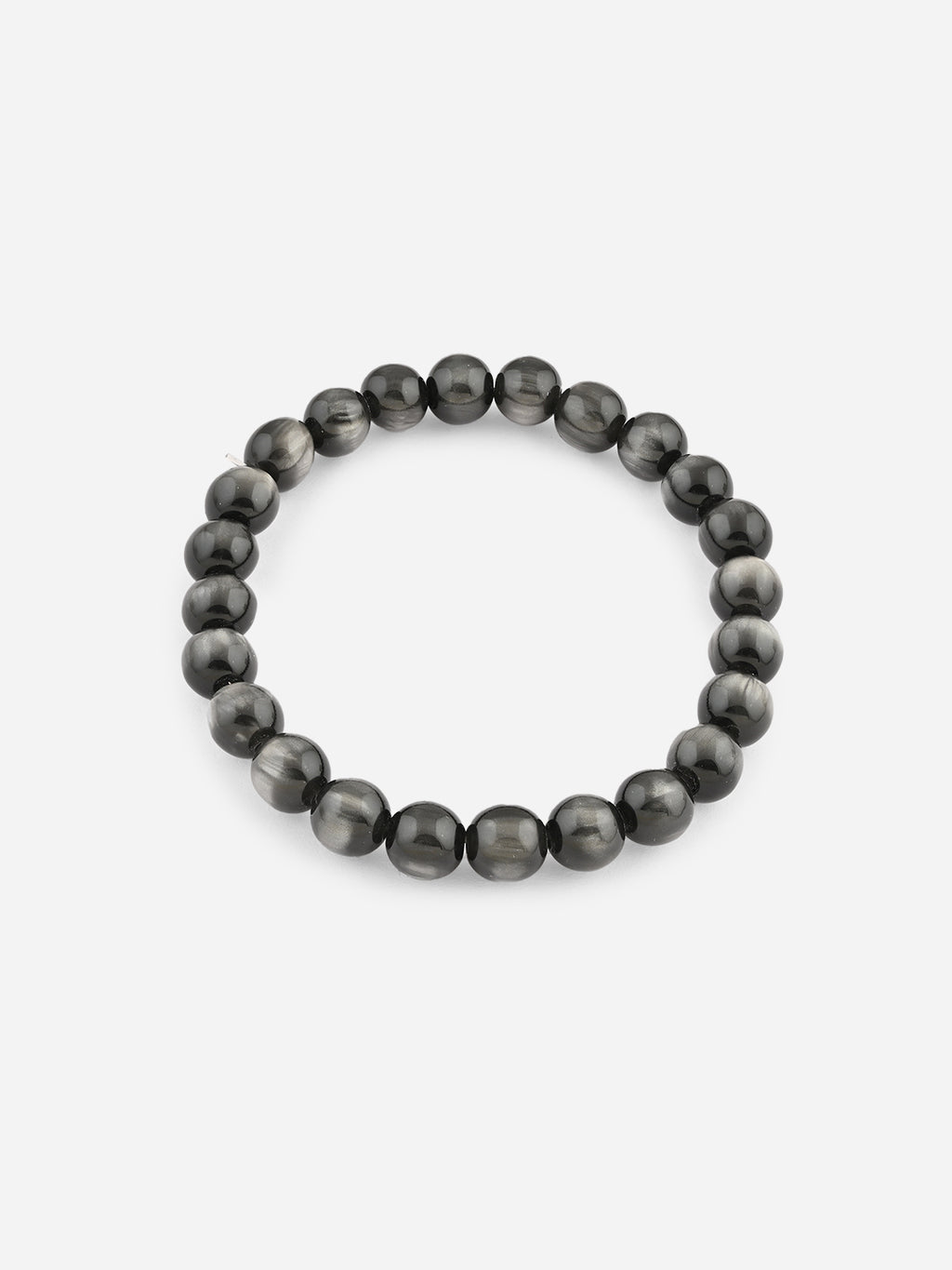 Set of 3 Blue & Black Beaded Bracelet Set