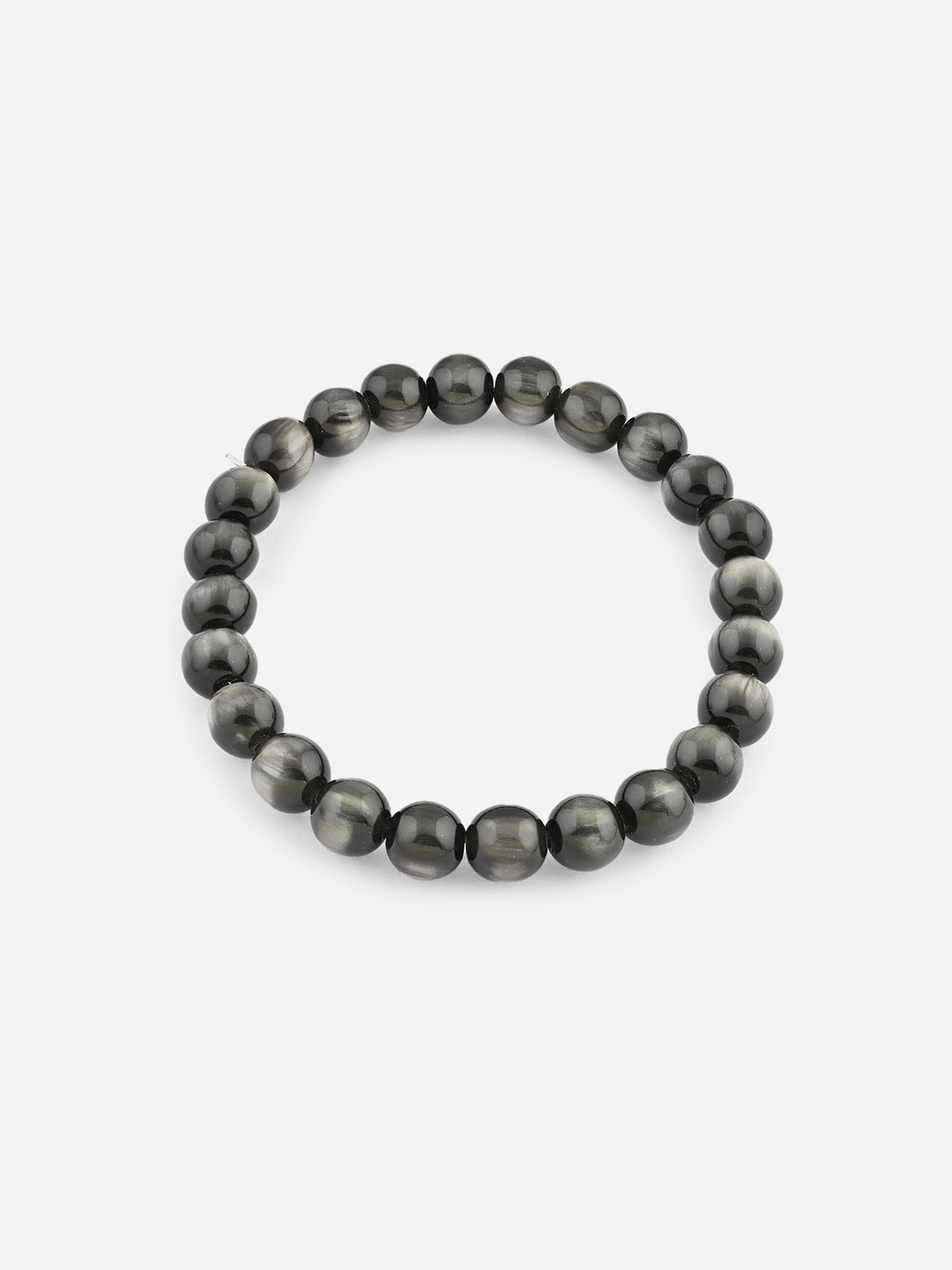 Set of 3 Blue & Black Beaded Bracelet Set