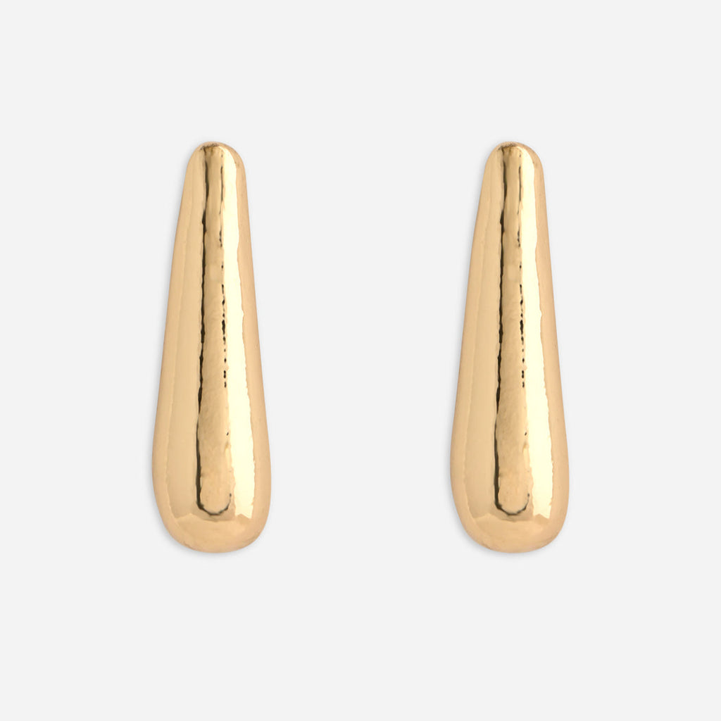 Modern Gold Freeform Stud Earrings