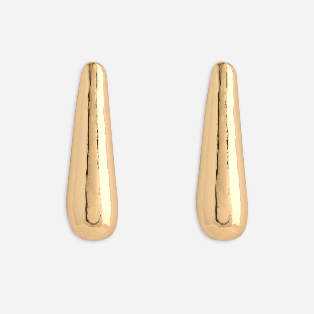 Modern Gold Freeform Stud Earrings