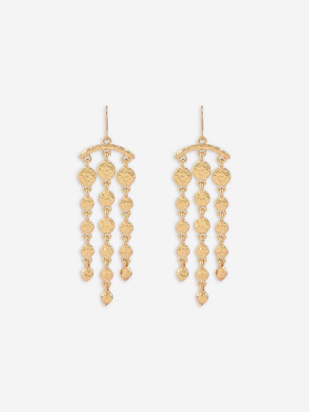 Boho Tasselled Gold Drop Earrings
