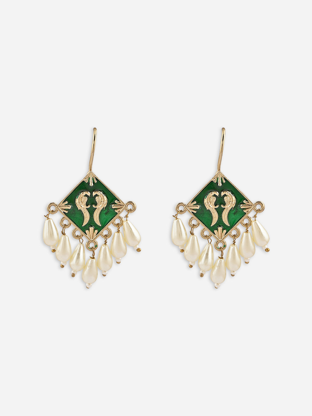 Rangrekha Meenakari Pearl Drops