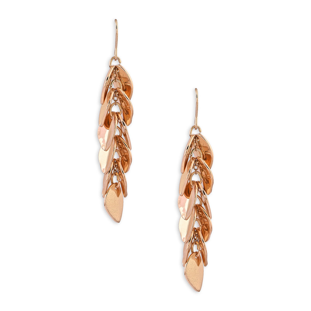 Gold Leaf Drop Earrings