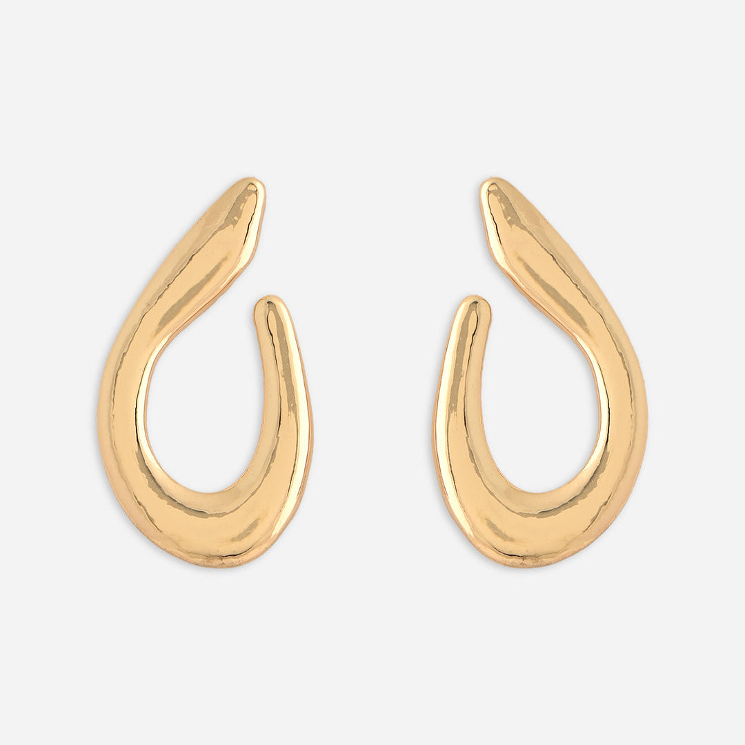 Fortune Molten Horseshoe Stud Earrings