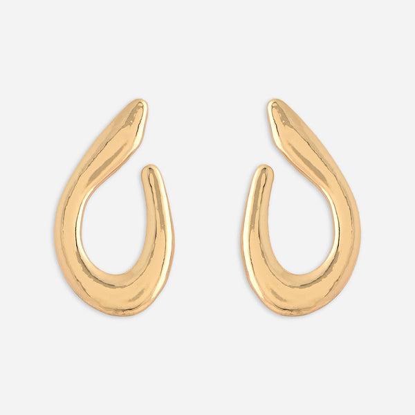 Fortune Molten Horseshoe Stud Earrings