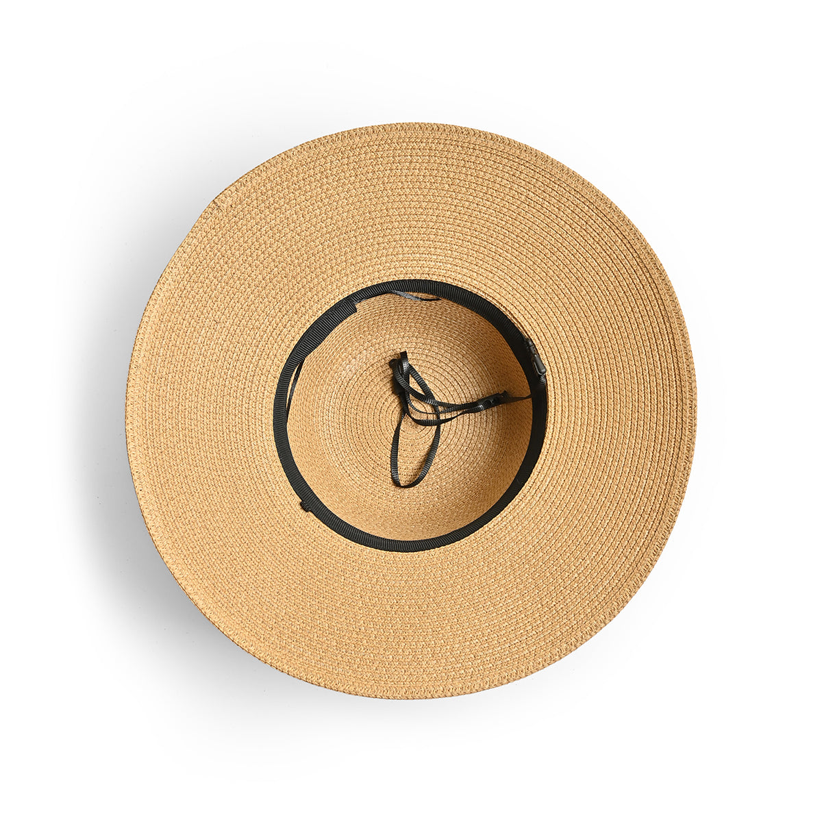 Brown Woven Straw Sun Hat with Multicolour Charms