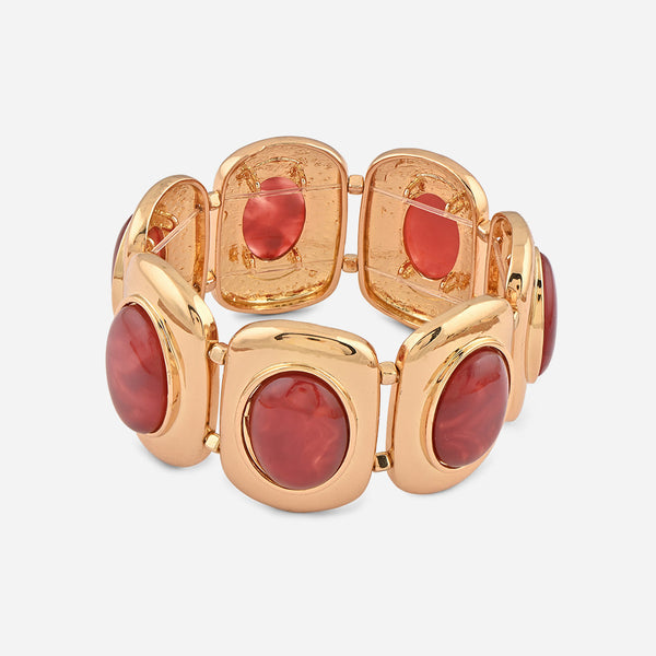 Crimson Gleam Maroon Stone Bracelet