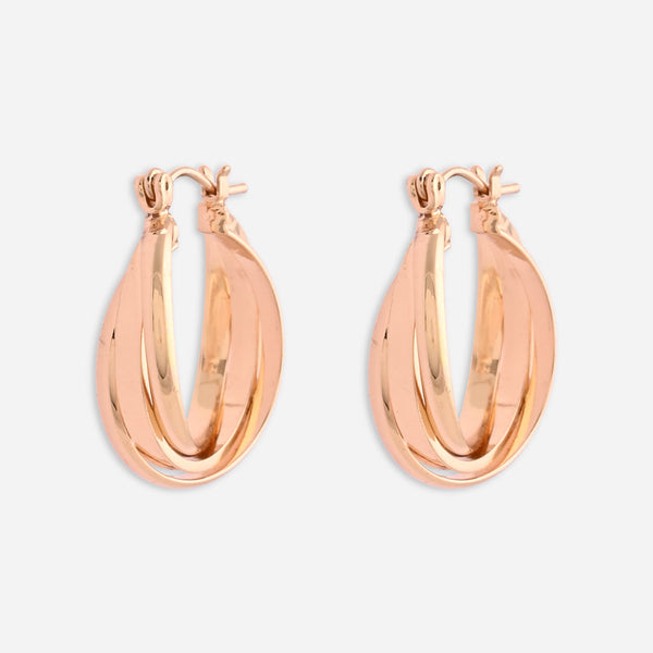 Toniq Casual Silver Plated Latch Back Hoop Earrings for Women
