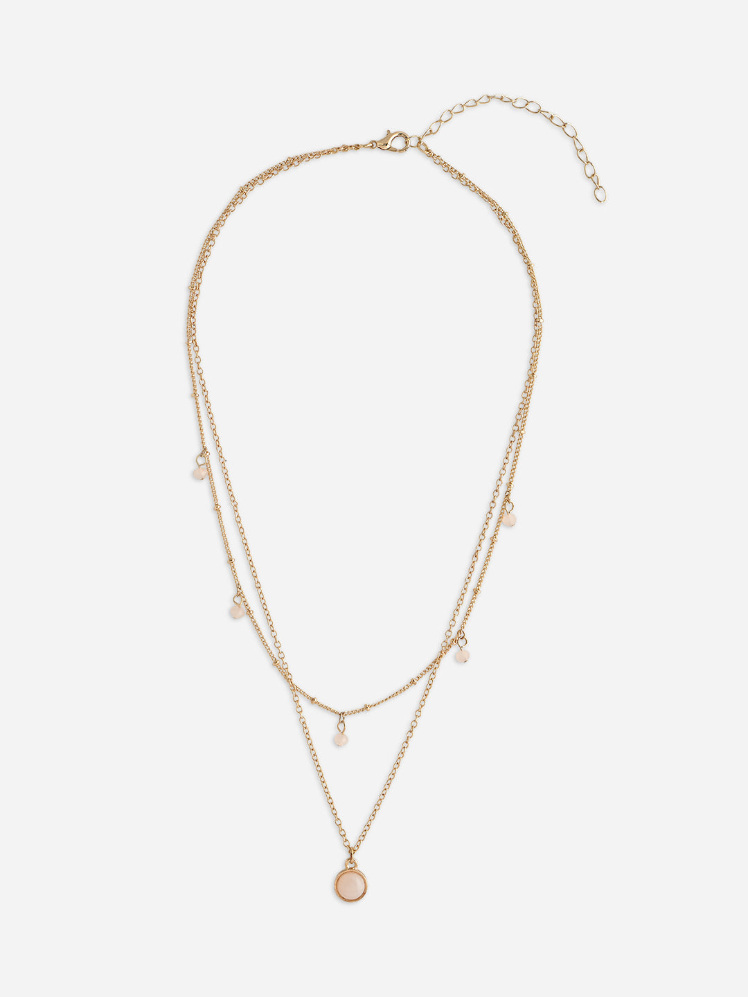 Blush Pearl Gold Layered Necklace