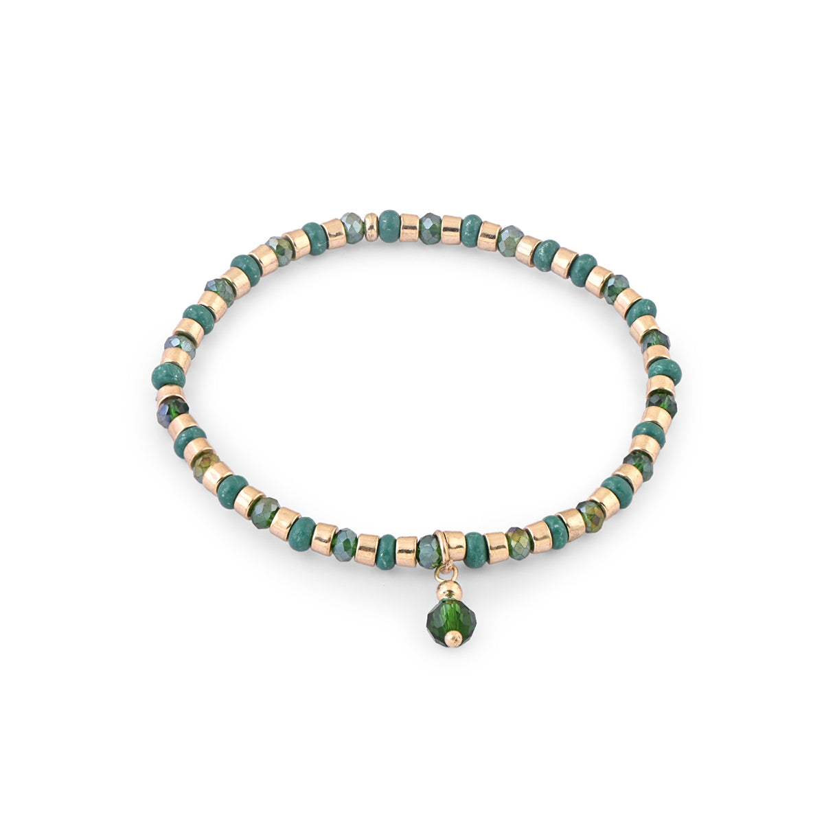 Multi-Layer Green Beaded Bracelet