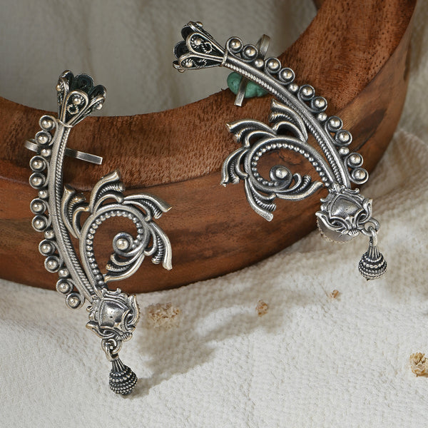 Oxidized Silver Filigree Earcuffs