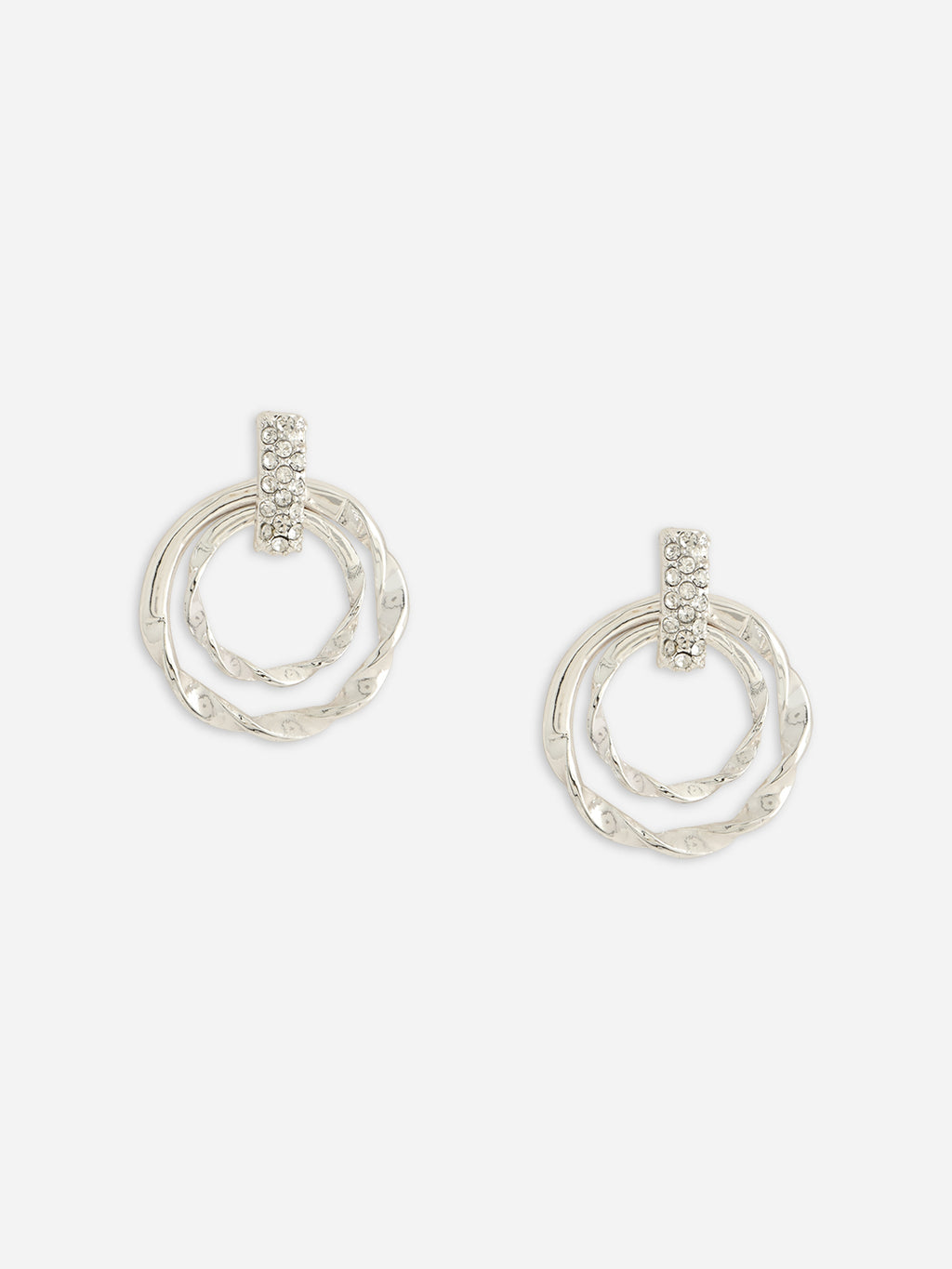 Graceful Ring Cascade CZ Drop Earrings